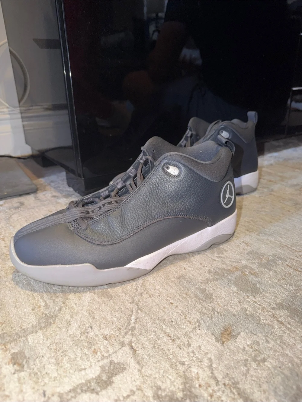 Jordan Men's Dark Gray and Light Gray High-Top Sneakers
